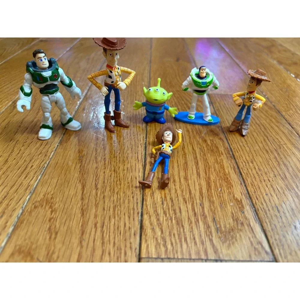 Disney Pixar Toy Story Mini Figure Lot‎ Woody Buzz Lightyear Alien 6pc Set